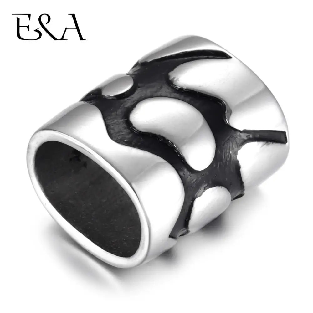 

Stainless Steel Slide Charms Hole 11x8mm for Charm Bracelet Making Leather Jewelry DIY Slider Bead Findings