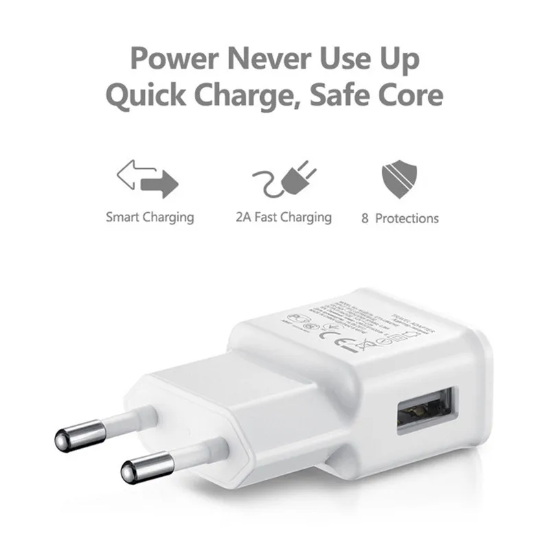 Зарядное устройство для телефона 5 В 2 А адаптер Micro USB кабель передачи данных Samsung