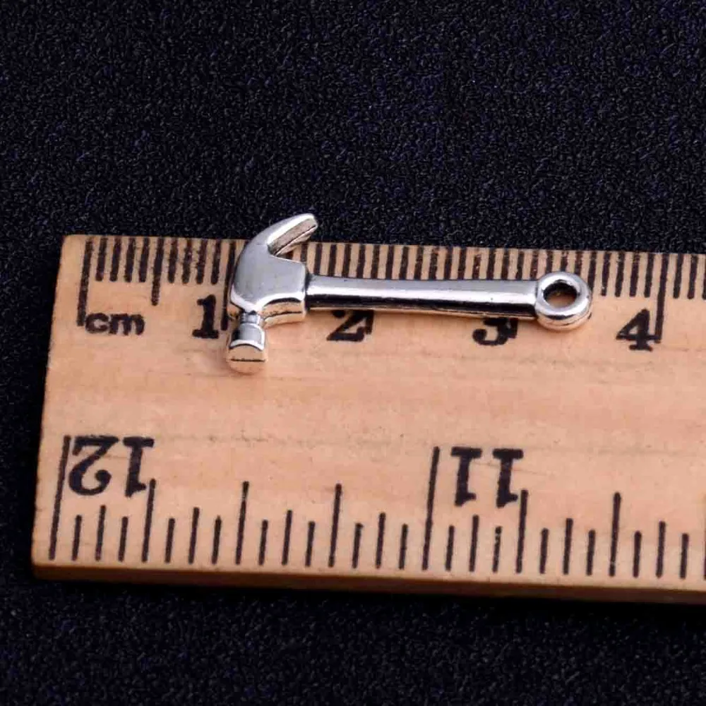 10 Pcs Tool Charms Collection Hammer Construction Drill Pendants Antique Necklace Bracelet Jewelry Making For Diy Craft | Украшения и