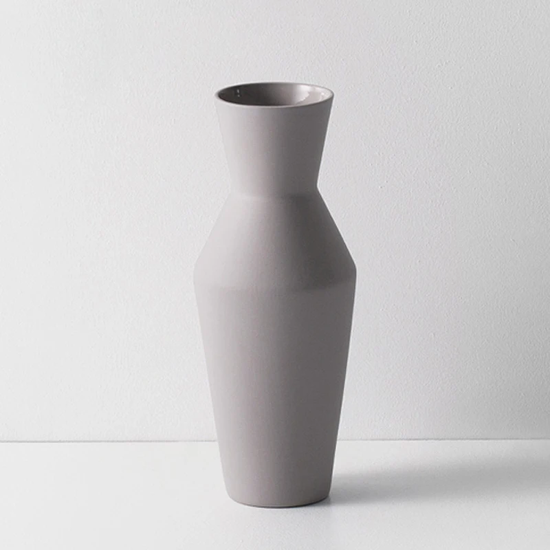 Нордическая Morandi шлифованная керамическая ваза ручной работы геометрические вазы настольная сушеные Цветочные украшения для дома вазы