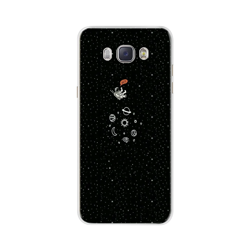 Цветной цветочный чехол для samsung Galaxy J5 j510 J510F, силиконовый мягкий чехол для samsung J5 J 5, чехол s, бампер - Цвет: Флуоресцентный зеленый