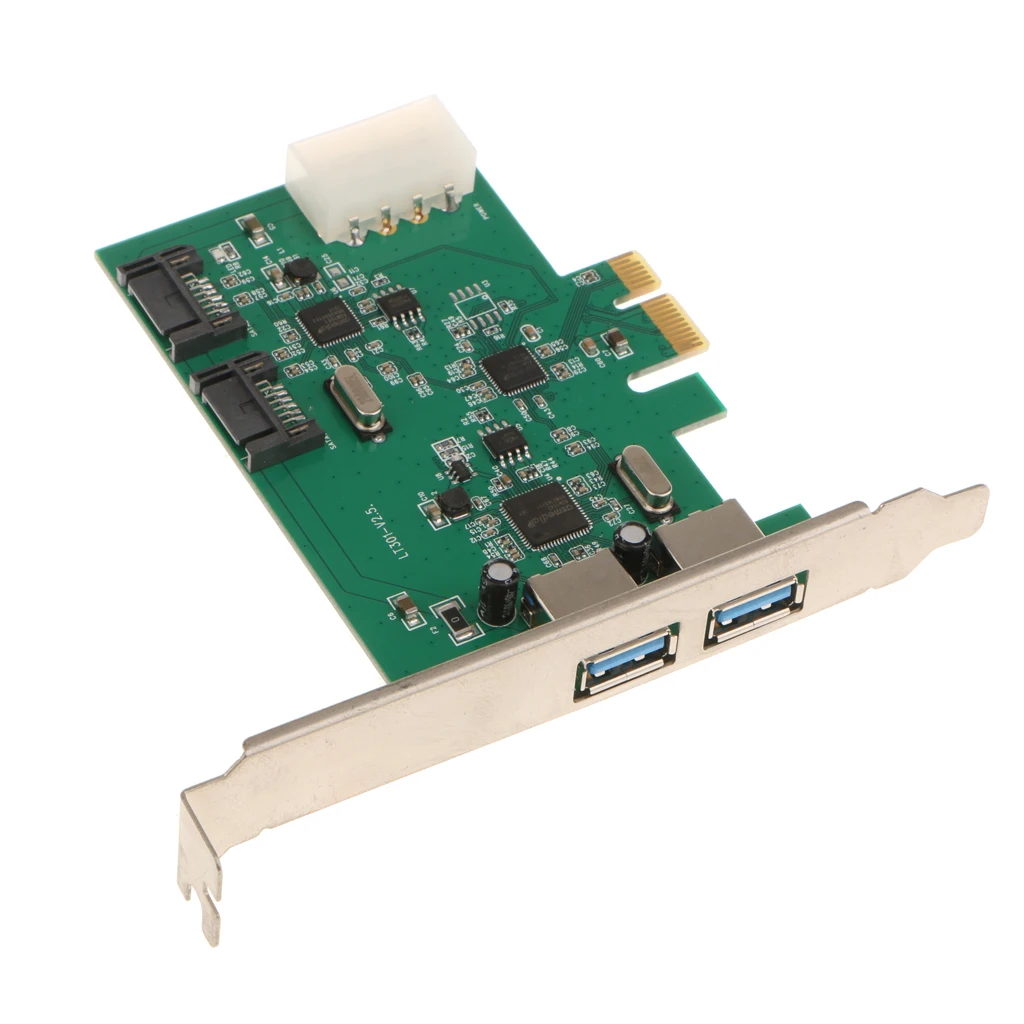 Плата расширения PCI E на 2 порта USB3.0 + SATA3.0 Express для настольных компьютеров и
