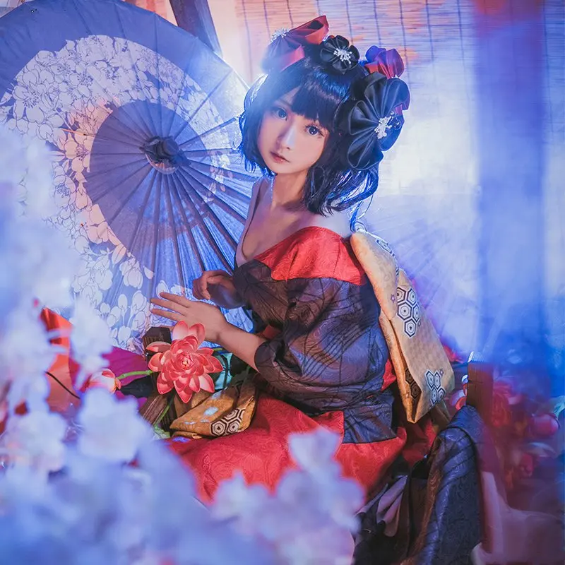 FGO Fate Grand Order Katsushika Hokusai I II кимоно юката платье униформа наряд аниме женские