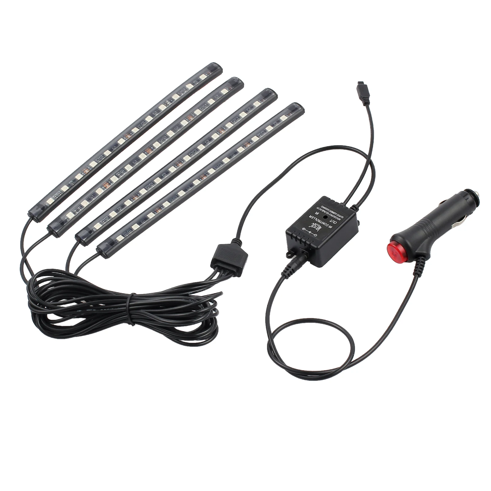 Justech 12V автомобильный интерьер RGB цветной светодиодный светильник беспроводной