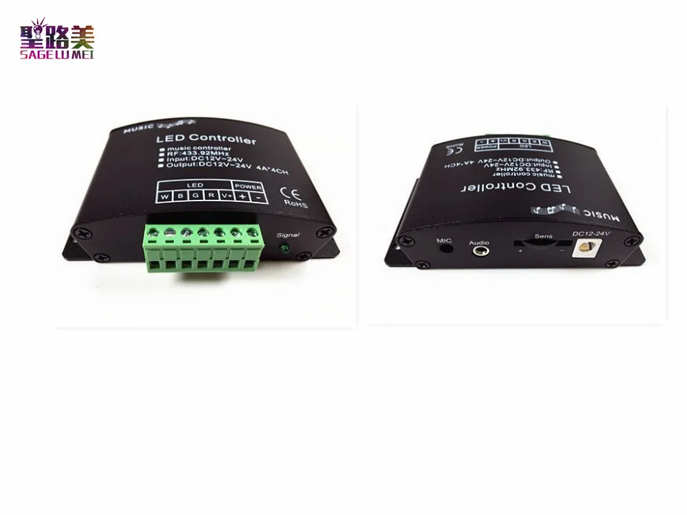 DC12V-24V 24 клавиши RGB / RGBW музыкальный светодиодный контроллер RF удаленный звуковой