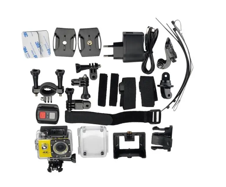 HD экшн камера Wi Fi для go pro hero 4 экстремальных видов спорта 1080P 30 м водонепроницаемая