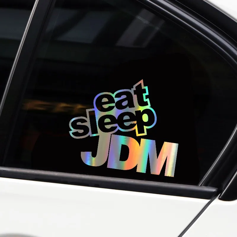 Anycuros EAT SLEEP JDM Забавный юмористический стикер для автомобиля Наклейка мотоцикла