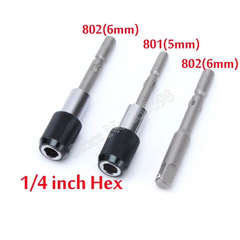 3Pcs Magnetic Screwdriver Bit Holder 801 802 to 1/4 Hex Shank Quick Release Electric Drill Tools