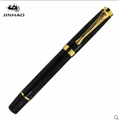 A Продвижение Канцелярских товаров Jinhao 500, роскошная черная и Золотая авторучка с зажимом, 0,5 мм, металлические чернильные ручки, школьные принадлежности, офисные принадлежности - Цвет: A
