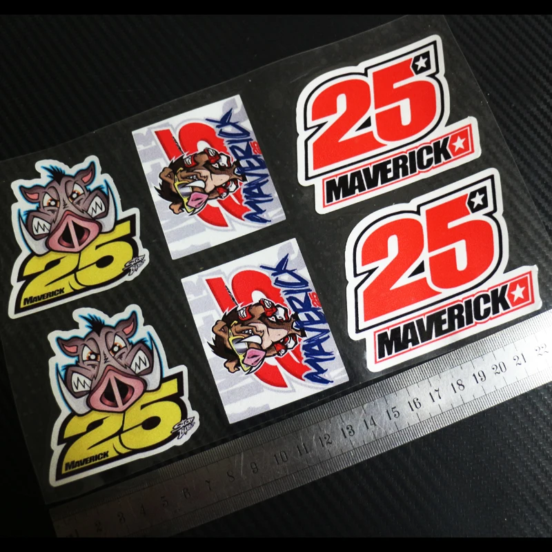 

AVERICK VINALES NO25 Boar porcupine 6pcs Reflective stickers decals