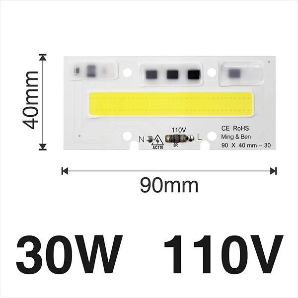 30W 110V 2 шт. светодиодный чип COB светодиодный светильник 30 Вт 50 Вт 70 Вт 100 Вт 150 Вт 220 В 110 В IP65 Smart IC подходит для DIY светодиодный прожектор холодный белый теплый белый - Испускаемый цвет: 30W 110V