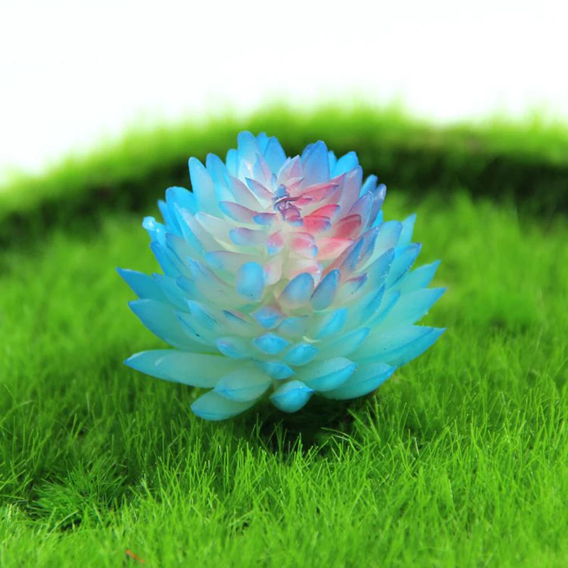 Набор из 7 шт мини пластиковые искусственные мясистые растения листья