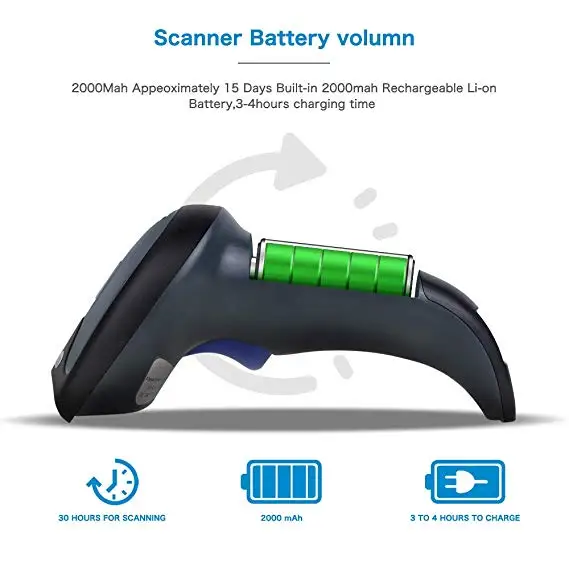 Беспроводной сканер штрих кода 2D QR 2 4G usb 0 Bluetooth 1D PDF417 матрица данных|Сканеры| |