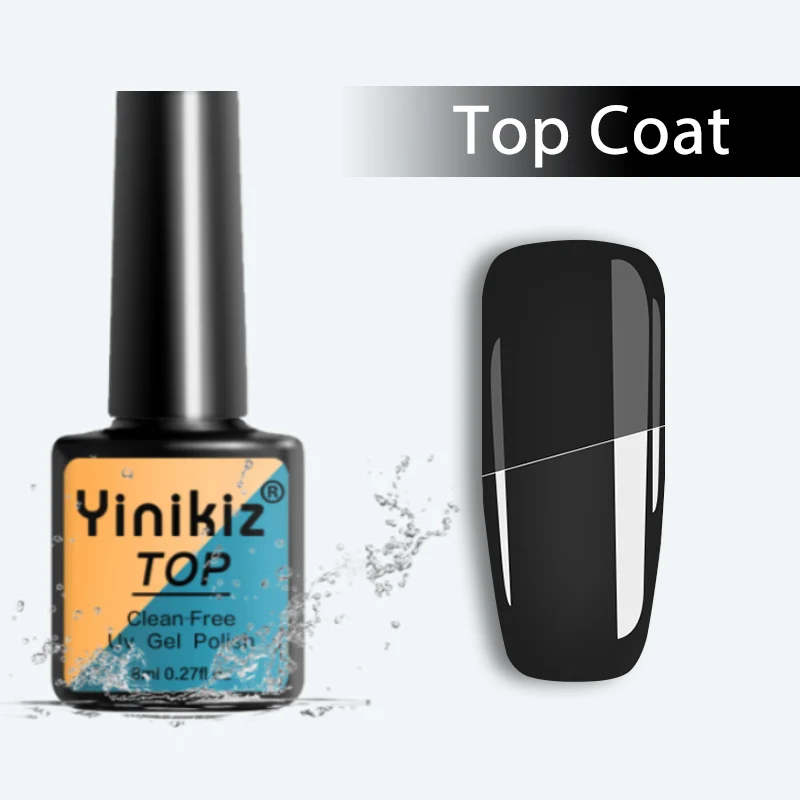 8ml Base Gel Yinikiz 30 мл Гель-лак для ногтей замачиваемый УФ-гель для дизайна ногтей Полупостоянный Гибридный гвоздь Гель-лак основа верхнее покрытие - Цвет: 8ml Base Gel