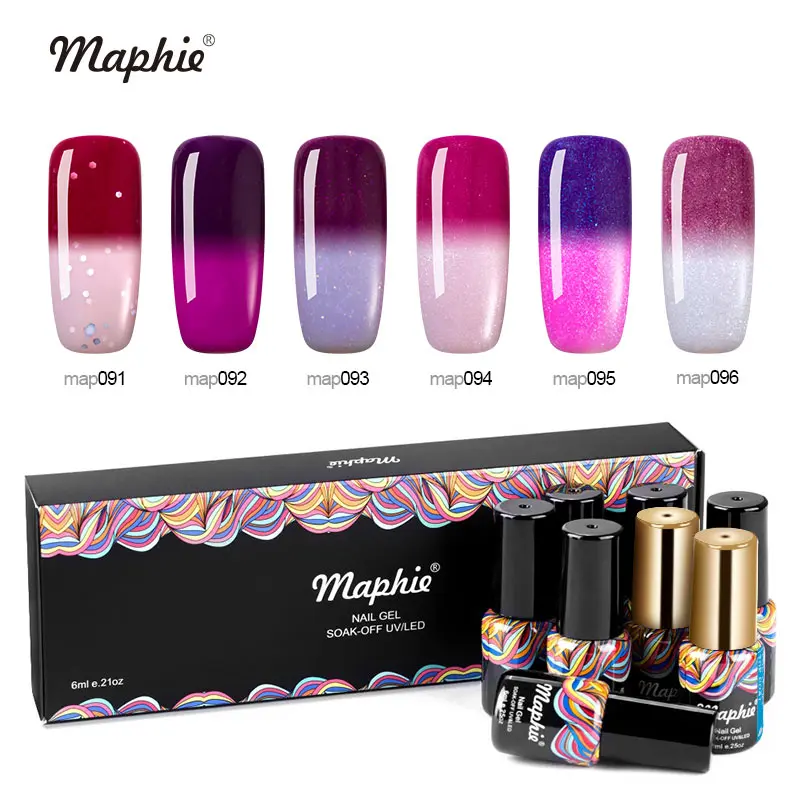1 Maphie 8 шт./лот Гель-лак для ногтей набор температуры термальный УФ-гель для ногтей Хамелеон Блестящий светодиодный Гель-лак наборы лаков - Цвет: 1