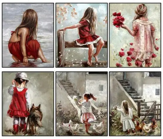 

Full square drill diamond embroidery picture flower 5D DIY diamond painting Cross Stitch girl Rhinestone mosaic home decorative