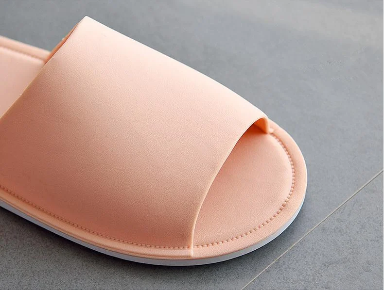 Summer Home Slippers Women Indoor Flat Shoes Solid Color Non-slip Lovers Bathroom Slipper Unisex Floor Slides SH021509