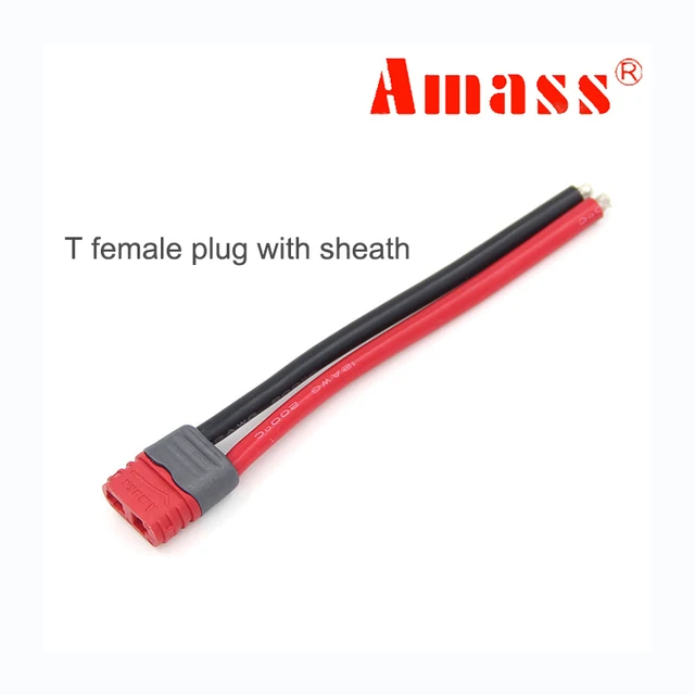 Deans T-plug house female 12AWG silicon wire 10cm