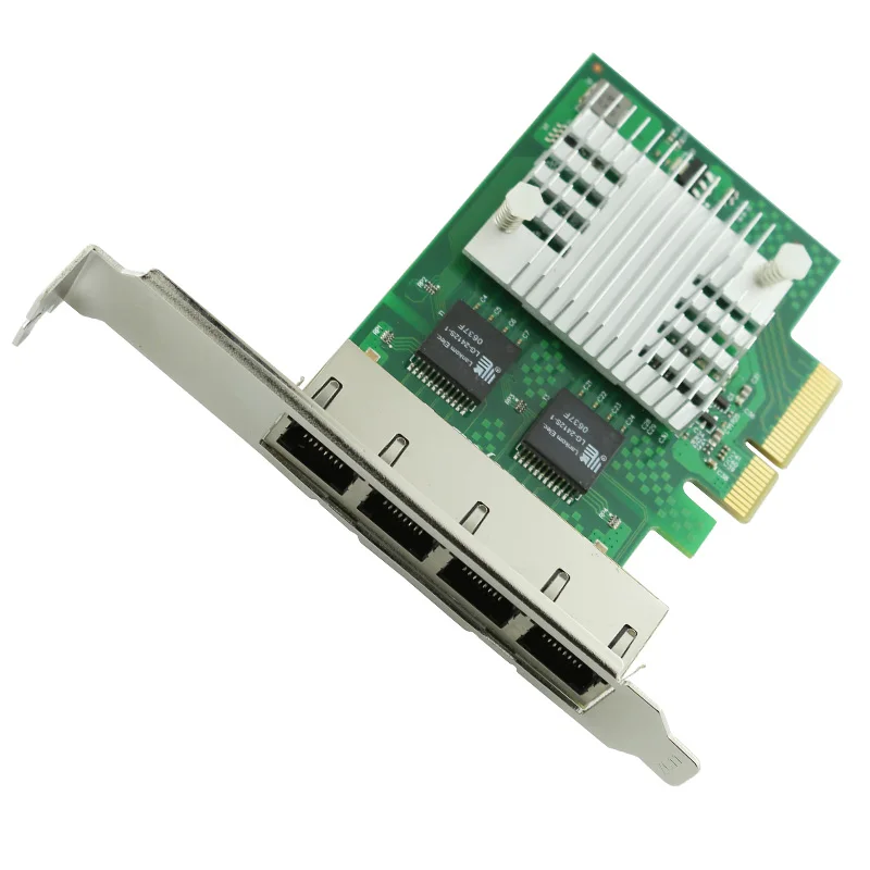 PCIe X4 Quad Port Gigabit Ethernet Server Card 10/100/1000Mbps NHI350AM4 Chipset