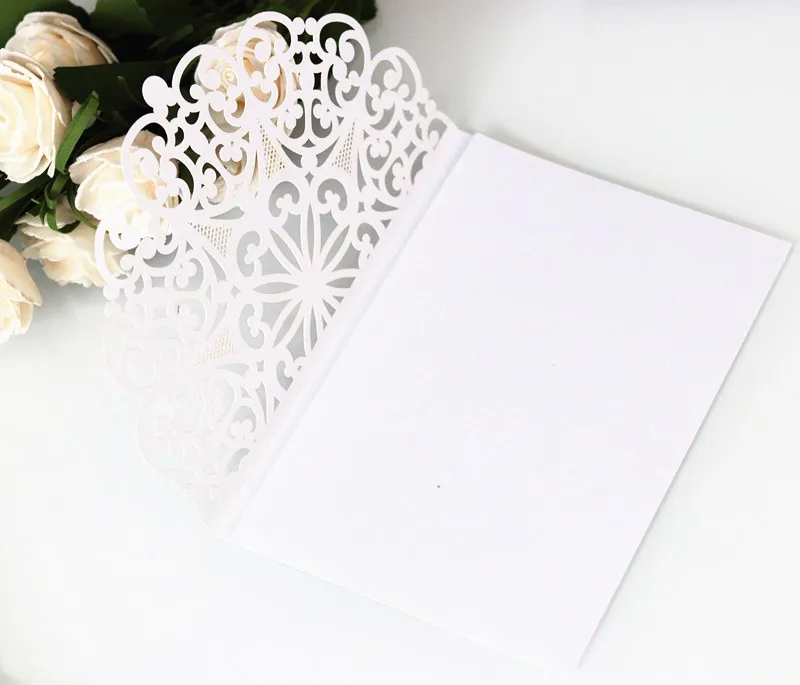 Лазерная резка приглашения свадьба крещение день рождения бумага приглашение