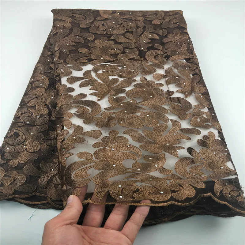 

Net Lace High Quality Nigerian French Lace African Lace Fabric For Party Dress Free Shipping CHYF14