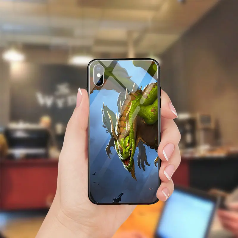 Дракон художественное изображение закаленное стекло PC тпу телефонные чехлы для