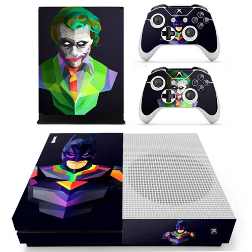 YS-xboxoneS-0332 Джокер Бэтмен Супермен кожа Наклейка для microsoft Xbox One S консоль и 2 контроллера для Xbox One S Skins Наклейка виниловая - Цвет: YS-xboxoneS-0332
