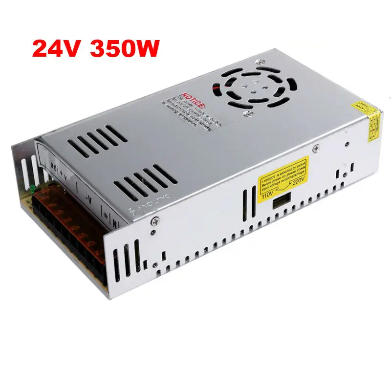 

AC/DC 24V 350W switching led power supply 24v with cool fan,Aluminum AC110V ac 220V to 24V light transformer for led strip light