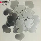 Акриловая зеркальная поверхность 3D, в форме сердца, Настенная Наклейка для детской комнаты, плакат, украшение для свадебной вечеринки, съемная Наклейка на стену