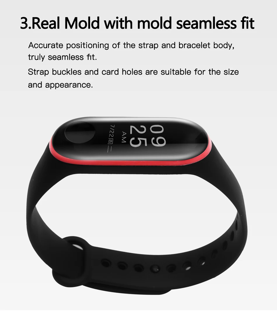 Новое поступление BOORUI, цветной ремешок для mi band 3, аксессуары для mi 3, сменный ремешок для xiaomi mi 3, умные браслеты