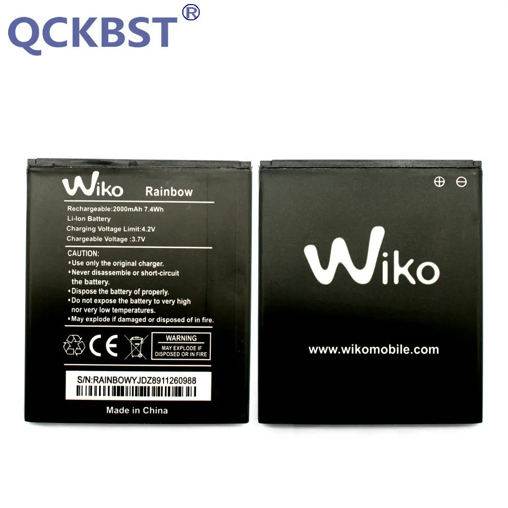 QCKBST 2000 мАч аккумулятор для Wiko Rainbow Оригинальная батарея|2000mah battery|battery 2000mahfor wiko battery