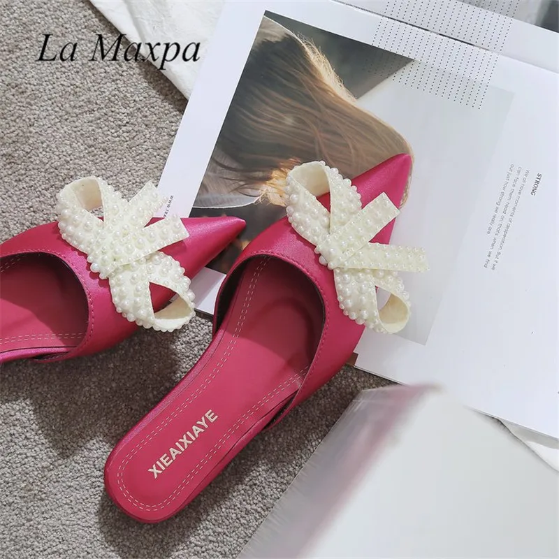 Брендовые дизайнерские женские туфли на плоской подошве с большим жемчугом