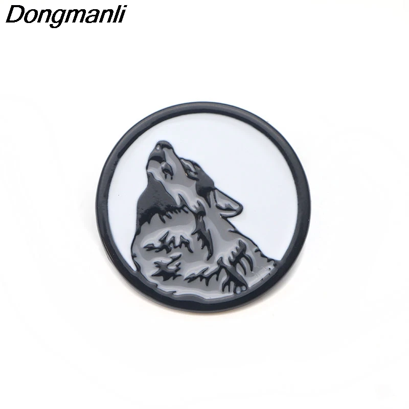 P3400 Dongmanli Викинг-Волк металлические эмалированные булавки и броши для женщин мужские нагрудные булавки рюкзак сумки классный значок подарки