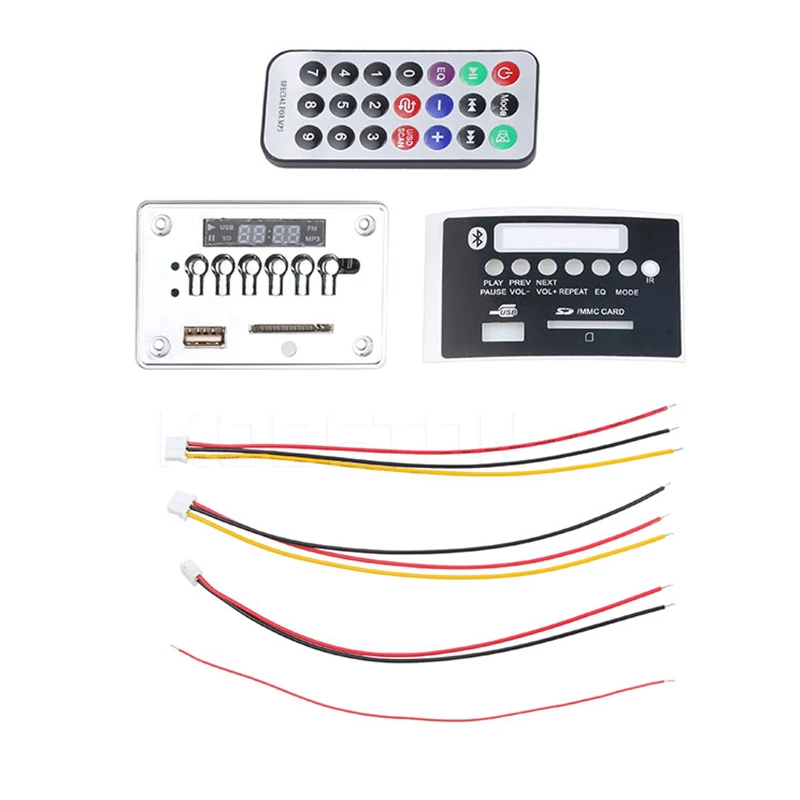 Kebidu MP3 Decoder Board Hands-free USB FM Aux Radio Player Integrated Car Bluetooth Module Remote Control For | Электроника