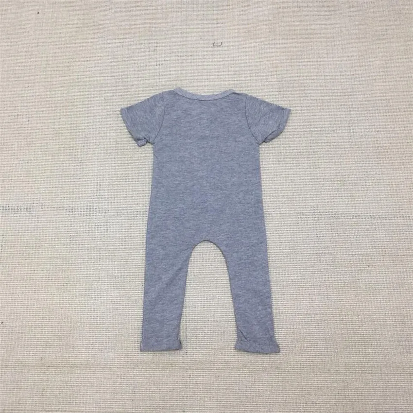 Baby Boys Rolled-sleeved Romper Newborn Cotton Jumpsuits Toddler Summer Pajamas Infant Plain Black Jumper 2022 New 30 |