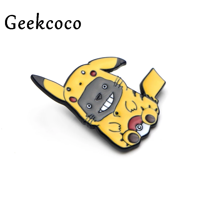 Totoro Pikachu Zinc Alloy Cartoon Pins for men women Shirt Charm insignia Clothes backpack Accessory medal Badge Brooches J0137