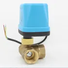 3-ходовой Электрический шаровой клапан AC220V, Электрический моторизованный шаровой клапан, электрический привод, латунный шаровой клапан DN15, DN20, DN25, DN32, DN40