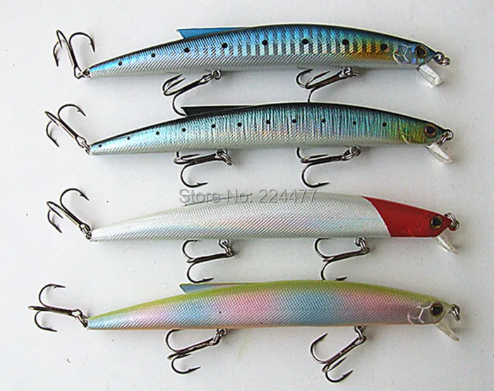 

12.5cm 15g Slender Minnow Bait Sea Fishing Lure Fishing Tackle Plastic Hard Bait Casting Spinner Bait Slender Suspension Type