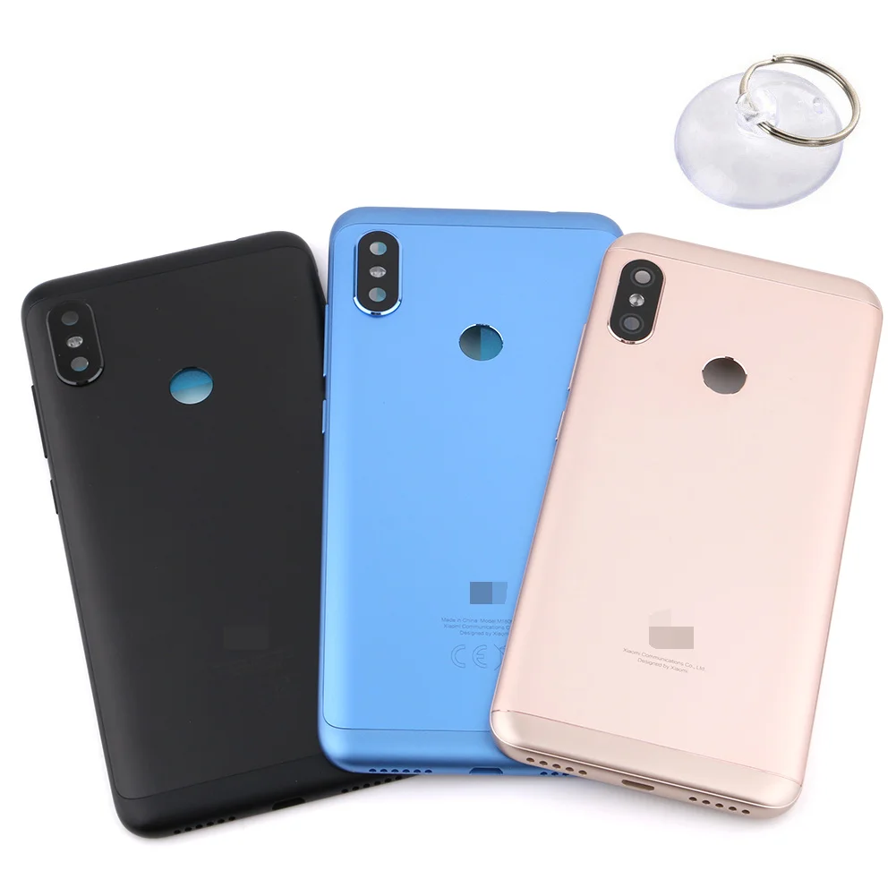 Крышка батарейного отсека для xiaomi Redmi 6 Pro Note 4X задняя крышка корпуса батарея дверь