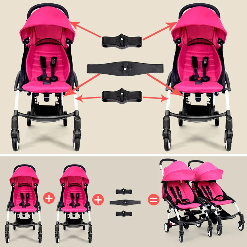 Детский соединитель коляски 3 шт. муфта сделать 2 в Близнецы паз втулка вставить