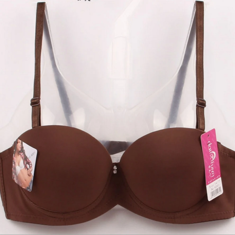 Женский бюстгальтер пуш ап с глубоким u образным вырезом невидимый открытой