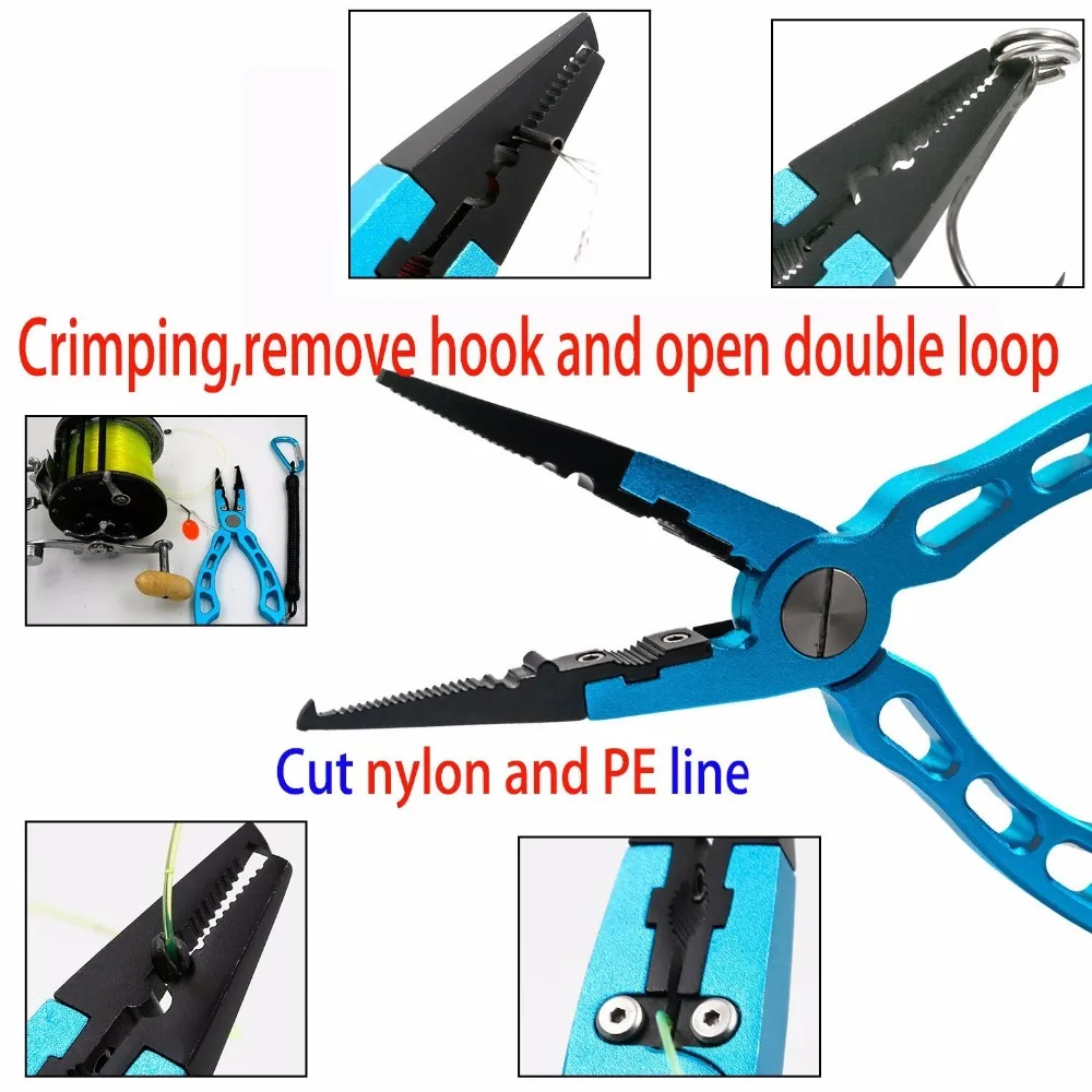 SANLIKE New Fishing Tackle Aluminum Alloy Pliers Split Ring Cutters Holder Tool For Saltwater Wholesale | Спорт и развлечения