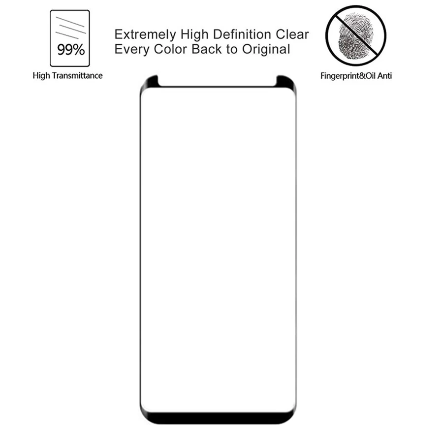 9H 3D изогнутый защитный чехол из закаленного стекла для Samsung Galaxy S8 Plus S9 Защитная
