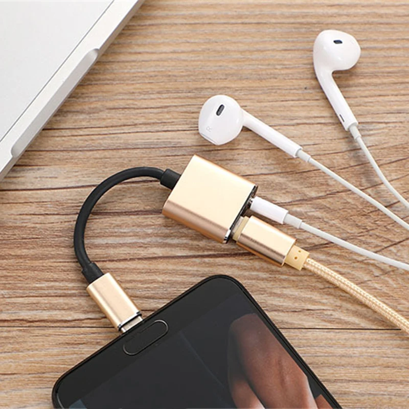 Лучшие предложения Тип C адаптер с разъемом подачи внешнего сигнала Aux USB Type до 3 5