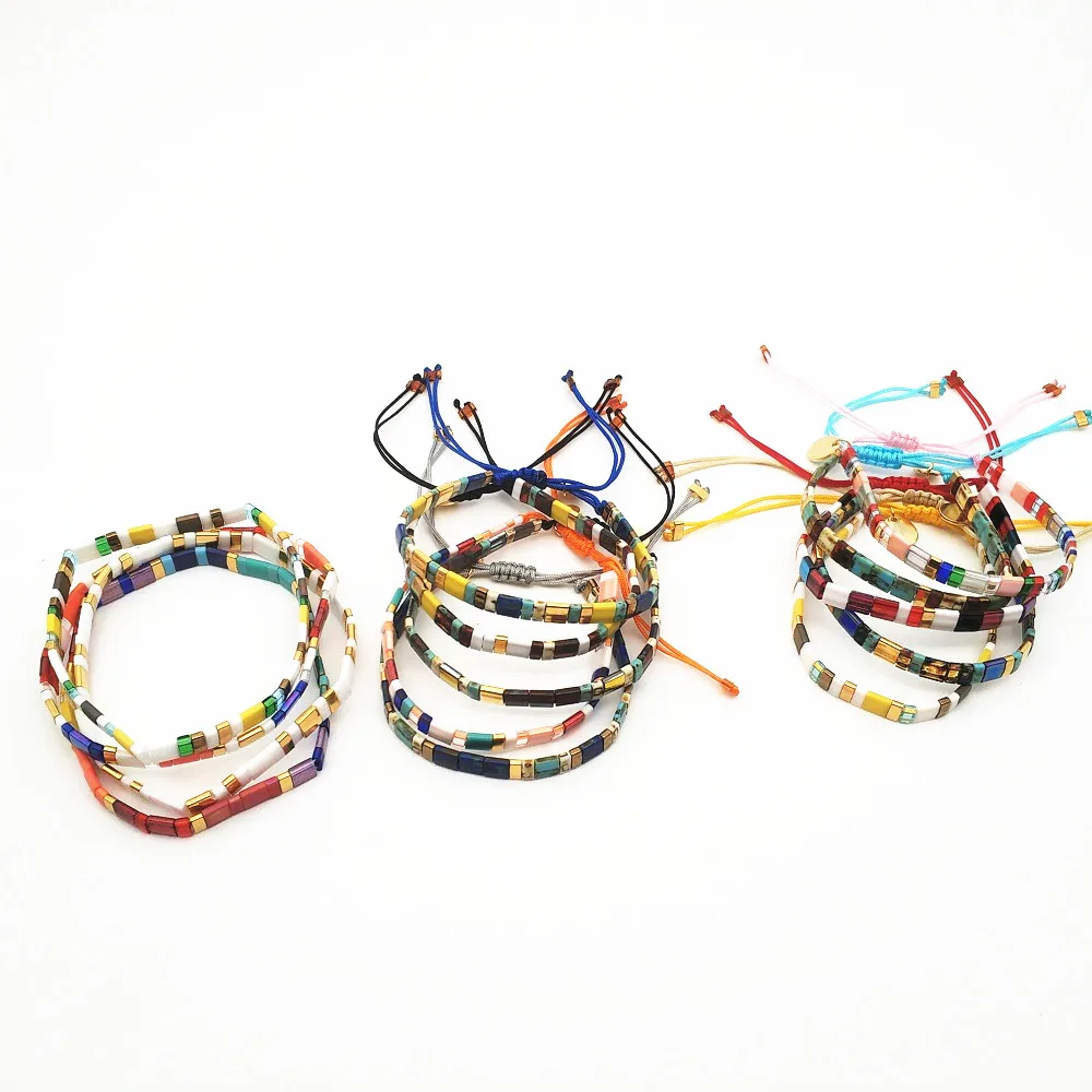 Go2boho Miyuki Tila браслет с бусинами, браслеты для женщин, Летний пляж, Boho Pulseras Mujer, ювелирные изделия, красочные, Insta Janpan Miyuki joyeria