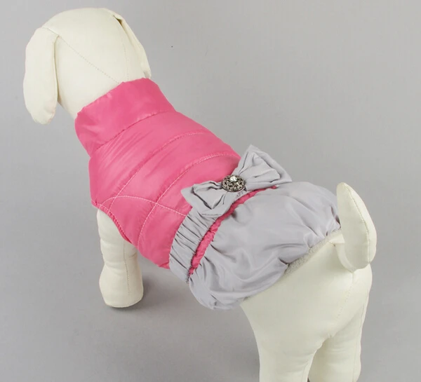 Новинка 2015 милые пальто с бантом для собак кошек теплые куртки Свитера кофты
