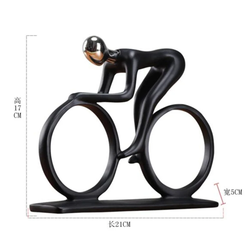 Современная Абстрактная черная велосипедная скульптура Геометрическая