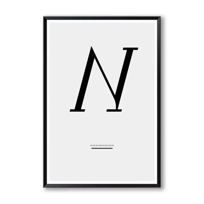 N~ Z DIY английского алфавита Правописание Простые современные декоративные плакат Холст Картина Книги по искусству печать плакат Настенный декор - Цвет: 1