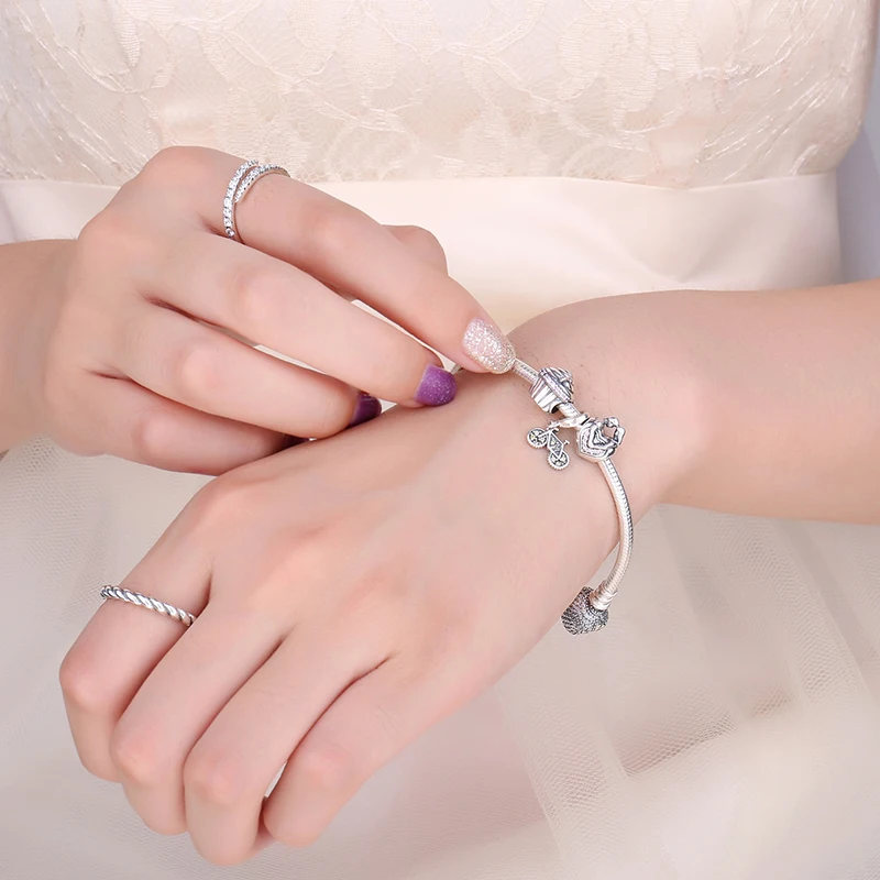 JewelryPalace Милая любовь кекс создан розовый сапфиры стерлингового серебра Шарм