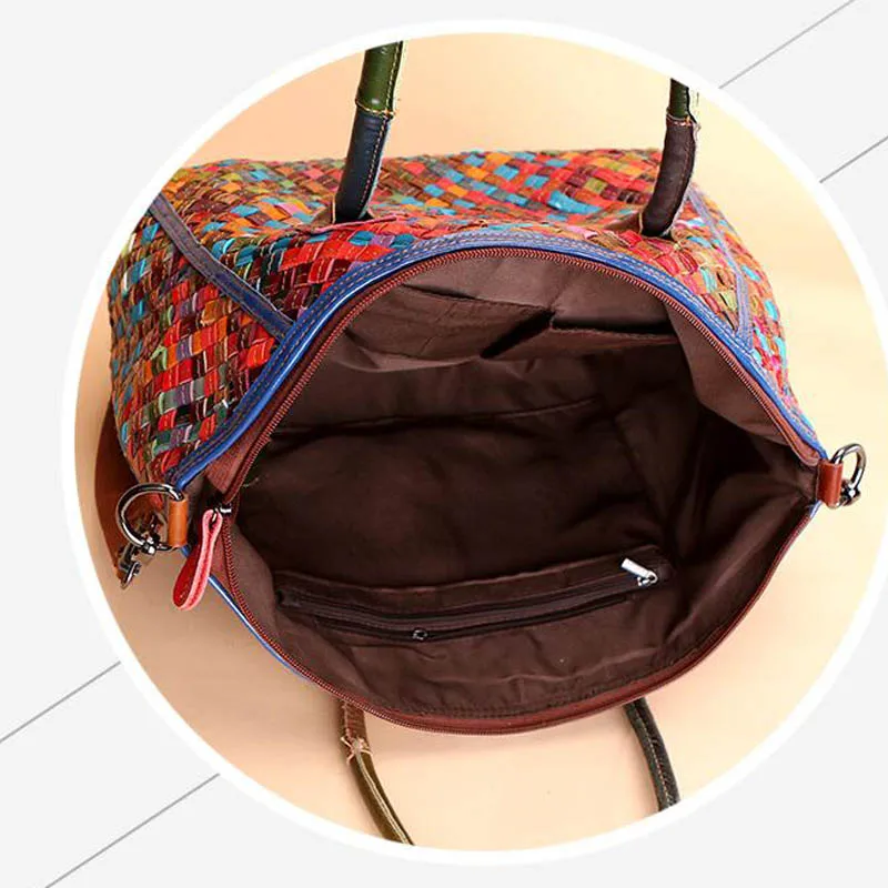 Новые Модные Разноцветные сумки San Maries из натуральной кожи плетеные женская